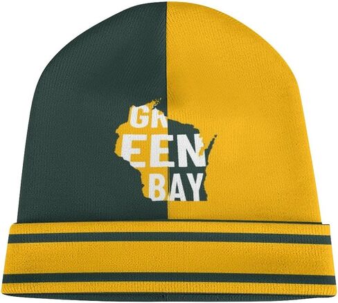 Football City Beanie Hat Winter Knit Cuffed Cap Team Color Fashion Skull Cap Sport Fans Gift for Men Women Youth in Saudi Arabia