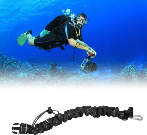 Tbest Diving Coil Lanyard,Diving Camera Lanyard Stainless Steel Spring Coiled Lanyard in Saudi Arabia