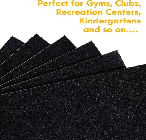 CyclingDeal 5/8" Thick High-Density Gym Floor Mats Tiles - 6 Pack 19.7"x19.7" Rubber Exercise Workout Equipment Ground Shock Absorbing Mat for Home Gym Garage in Saudi Arabia