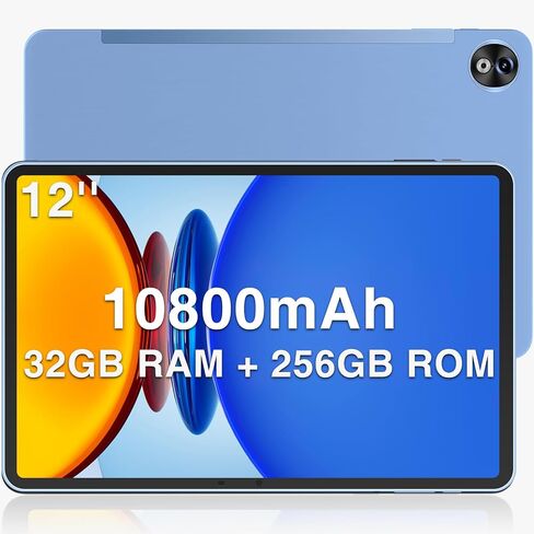 DOOGEE 12 Inch Tablets Android 14, T20 Ultra 2.4K Android Tablet with 32GB RAM 256GB ROM, Helio G99 8-Core Processor, 10800mAh Battery,4 Speakers, 4G Dual Sim Cellular Tablets with Widevine L1, Gray in Saudi Arabia