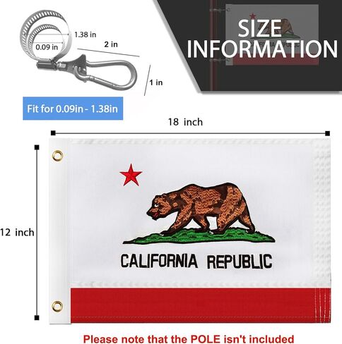 علم القارب العلم البحري 12 × 18 بوصة مع 4 مجموعات أقطاب علم القارب علم القارب الأمريكي مع 50 نجمة مطرزة علم القارب الأمريكي للقوارب واليخت (علم القارب الأمريكي) in Kuwait