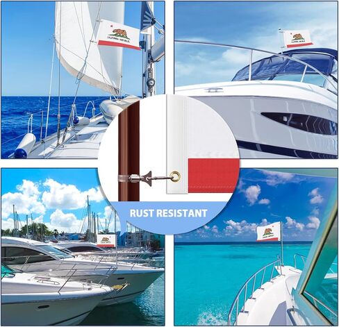 علم القارب العلم البحري 12 × 18 بوصة مع 4 مجموعات أقطاب علم القارب علم القارب الأمريكي مع 50 نجمة مطرزة علم القارب الأمريكي للقوارب واليخت (علم القارب الأمريكي) in Kuwait