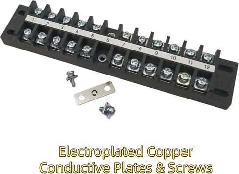 Fast Terminal Blocks – 4-Pack of 6-Position Terminal Strips with Jumpers & Connectors for Electrical Wiring and Power Distribution in Saudi Arabia
