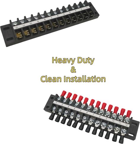 Fast Terminal Blocks – 4-Pack of 6-Position Terminal Strips with Jumpers & Connectors for Electrical Wiring and Power Distribution in Saudi Arabia