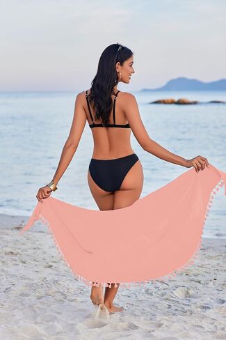 AI'MAGE Sarong يلتف للنساء ملابس السباحة التستر ثوب السباحة الشاطئ التستر شرابات بيكيني قصيرة التفاف التنانير لملابس السباحة in Kuwait