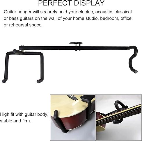 حامل جيتار على الحائط، حامل جيتار أفقي منخفض الجسم ضيق جيتار حائطي للجيتار الصوتي والكهربائي والبانجو والباس والمندولين in Kuwait