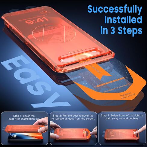 Uyiton for iPhone 16 Pro Max Matte Privacy Screen Protector - Anti-Fingerprint [Easy Fit] Anti-Spy Shatterproof Full Coverage Case Friendly 9H Tempered Glass Screen Cover, 2 Pack in Saudi Arabia