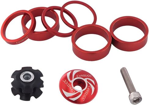 9PCS Bicycle Headset Spacer, Threadless Aluminum Alloy Headset Stem Spacer Set 1-1/8 Inch Headset Spacer for MTB BMX Mountain Road Bikes Cycling (2mm 3mm 5mm and 3PCS 10mm Spacer) in Kuwait