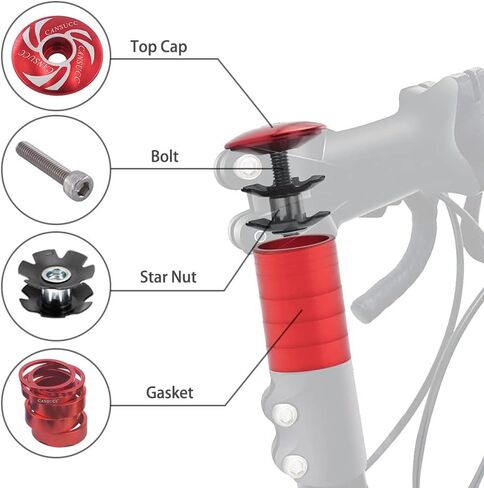 9PCS Bicycle Headset Spacer, Threadless Aluminum Alloy Headset Stem Spacer Set 1-1/8 Inch Headset Spacer for MTB BMX Mountain Road Bikes Cycling (2mm 3mm 5mm and 3PCS 10mm Spacer) in Kuwait