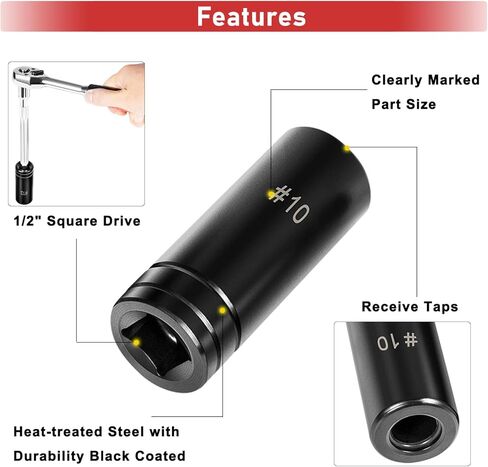 3 قطعة 70940 الحنفية مجموعة مقابس 1/2 "محرك ل كسور MCTI القياسية الصنبور 5/8" ، 11/16 "، 3/4" حجم الحنفية الكبيرة ، استبدال #70940 in Kuwait