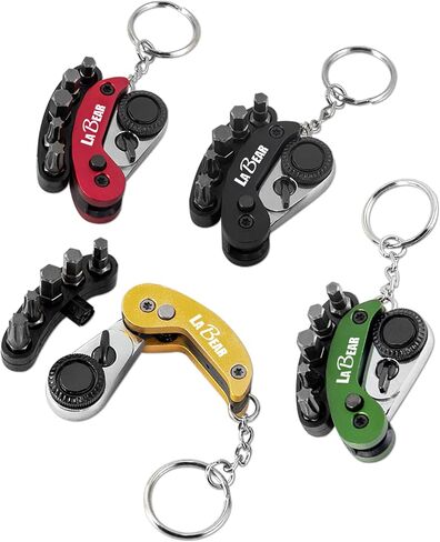 LABEAR- Red Mini Folding Ratchet Wrench Set, EDC tool, Reliable & Stylish Multitool Repair Kit in Saudi Arabia