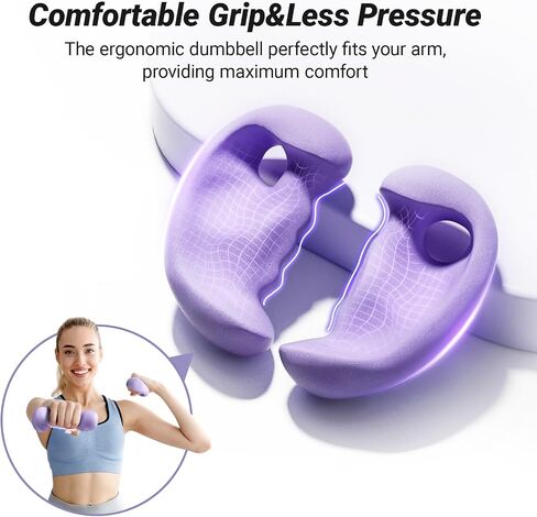 MERACH Weights Dumbbells Set for Women and Beginner, Dumbbells Set of 2 with Ergonomic Design, Neoprene, 3/4/5 lb in Saudi Arabia