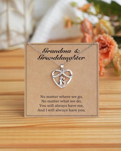 JOGDIAM Mothers Day Gifts for Grandma Granddaugther, Infinity Heart Pendant Birthday Christmas Jewelry Gifts for Women Girls in Saudi Arabia