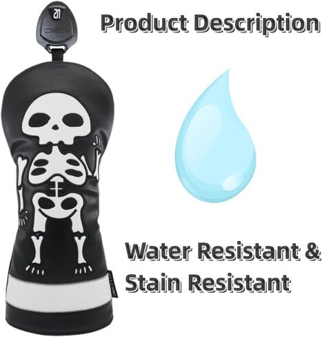 Skull Golf Club Head Covers - 1pc or Set Golf Headcovers - Driver Headcover Fairway 3 Wood Headcover Head Cover Hybrid Headcover (for Fairway) in Saudi Arabia