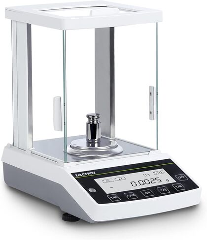Lab Analytical Balance 0.1mg*120g Laboratory Scale 0.0001g Accuracy High Precision Scale Jewelry Scale Lab Digital Scale 0.0001g (0.1mg*120g with Calibration Weight) in Saudi Arabia