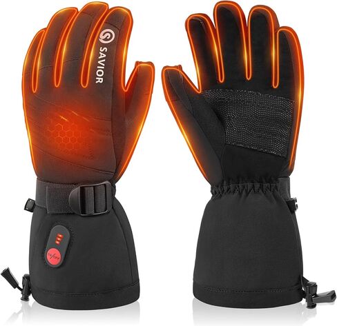 قفازات منقذة للحرارة للرجال والنساء، قفازات دافئة دافئة، قفازات بطارية قابلة لإعادة الشحن، قفازات ساخنة للتزلج في الشتاء، والتخييم، والمشي لمسافات طويلة، والتهاب المفاصل (S81B، XS-1) in Kuwait