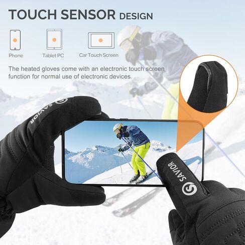 قفازات منقذة للحرارة للرجال والنساء، قفازات دافئة دافئة، قفازات بطارية قابلة لإعادة الشحن، قفازات ساخنة للتزلج في الشتاء، والتخييم، والمشي لمسافات طويلة، والتهاب المفاصل (S81B، XS-1) in Kuwait