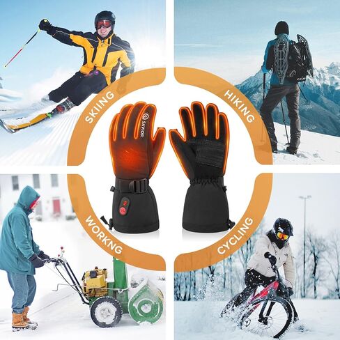قفازات منقذة للحرارة للرجال والنساء، قفازات دافئة دافئة، قفازات بطارية قابلة لإعادة الشحن، قفازات ساخنة للتزلج في الشتاء، والتخييم، والمشي لمسافات طويلة، والتهاب المفاصل (S81B، XS-1) in Kuwait
