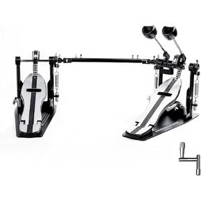 Double Bass Drum Pedal, Double Chain Bass Drum Pedal, Double Kick Pedal for Bass Drum，Drum Set Kit and Electronic Drums (V-SZ11)