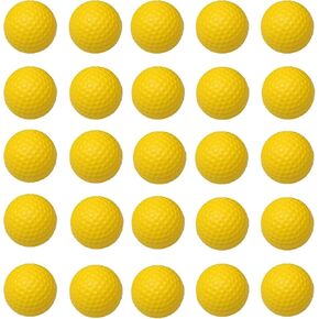 25 Pack Yellow Plastic Golf Balls Practice, 42mm Hollow Golf Plastic Ball for Backyard, Realistic Feel and Limited Flight Training Balls for Indoor or Outdoor