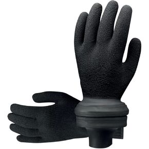 ScubaPro Easy-Don Waterproof Scuba Diving Gloves (Black, Medium)