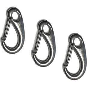 US Stainless 3 Pieces Stainless Steel 316 Spring Snap Lobster Claw 2" Marine Grade