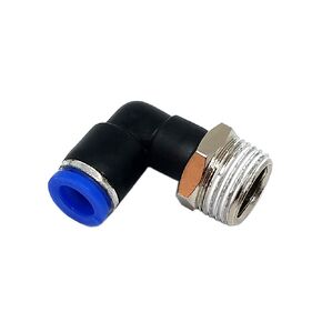 2 pcs Pneumatic Male Elbow Connector Tube OD 5/16" (8mm) X NPT 3/8 PU Air Push