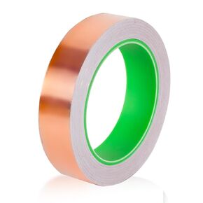 Copper Foil Tape with Conductive Adhesive for Guitar,Crafts,Soldering,EMI Shielding,Stained Glass, Electrical Repairs, Grounding,Paper Circuits,1 Pack (1inch x 66ft)
