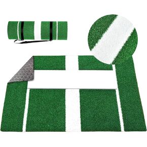 Softball Pitching Mat Antifade Antislip Turf Training Aid 2' X 3' Portable Baseball Training Mat with 5mm Foam Pitching Rubber Mound for Pitchers Indoor Outdoor Pitching Practice
