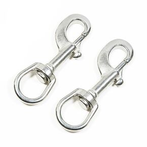 3.5 Inch Heavy Duty Swivel Eye Bolt Snap Hook,2Pcs Single Ended Flag Clips, Marine Grade Stainless Steel Bolt Snaps for Diving/Keychain/Dog Leash/Camera Strap/Clothesline and Boating Tarp Cover Clip