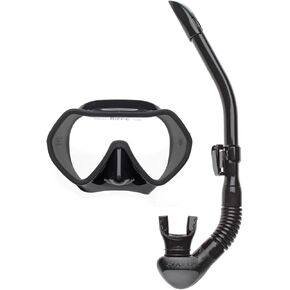Riffe Frameless mask, Stable Snorkel, Black Combo Kit