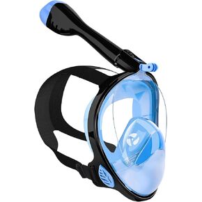 Full face Ventilation Tube mask for Adults,Using The Latest Dry top System,180 Degree Panoramic Diving Equipment,Equipped with a Camera,Breathing Safety,Leak Proof and Fog Proof…