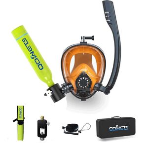 0.5L Scuba Diving Tank Mini Oxygen Cylinder Set - Respirator Air Tank for Snorkeling & Breath Diving Equipment. Small Scuba Tank Perfect for Shallow Water Diving.(Green)