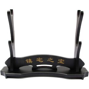 House Treasure Assembly Samurai Sword Katana Wakizashi Tanto Support Holder Stand 2 Layer