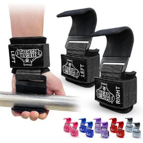 Bear Grips Weight Lifting Hooks (Pair) Deadlift Wrist Straps | Gym Straps Weight Lifting | Straps With Hooks | Workout Straps Support | Lifting Straps, Wrist Hooks Weightlifting, Hand Grips for Shrug