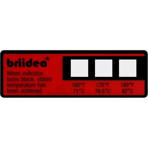 Dishwasher Temperature Labels, Briidea Temperature Label for Dishwashers, 3-Temp 160°F/71℃, 170°F/76.5℃, 180°F/82℃, Pack of 24 Labels