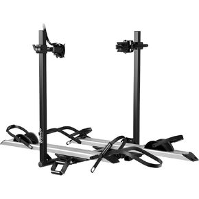 Aluminum Hitch Mounted Bike Carrier 200 LBS Capacity for Standard Bikes and Ebikes, Fit Cars SUV Truck Trailer and RV