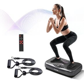 PRUINKLE 4D Vibration Plate Fitness Machine for Men and Women, Shaking Full Body Shaker for Weight Loss & Lymphatic Drainage, Home Workout Vibrating Plate with Remote Control
