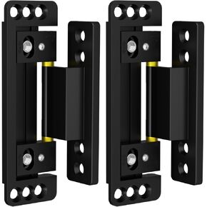 Hidden Door Hinges 2 Pack 6inch Invisible Hinges Concealed Hinges Zinc Alloy 180 Degree Swing Hinge 3 Way Adjustable Silent Butt Hinge 6 x 2.5 x 1 inch