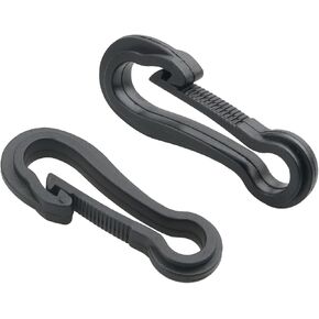 10PCS Plastic Hooks Keychain Multi Functional Press Hooks Outdoor Hiking Camping Hooks For Dog Leashes Bag Straps Camera Bag Straps Bottle Bags Elasticated Hooks Black