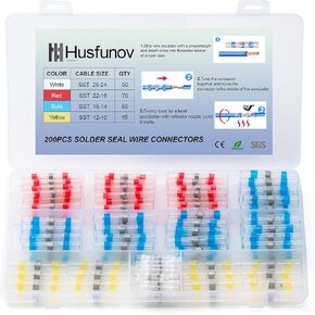 120PCS Heat Shrink Solder Seal Wire Connectors Kit, Waterproof Butt Connector Heat Shrink Electrical Terminals, Insulated Solderless Wiring Splice Connectors for Marine,Automotive,Stereo in Kuwait