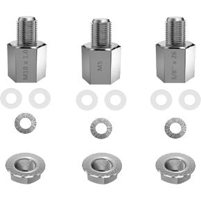 NICEDACK Bicycle Axle Adapter for M10 x 1.0 Full Axle, 3/8 Inch x26 Full Axle, M5 Quick Release, Universal Bicycle Trailer Clutch Adapter