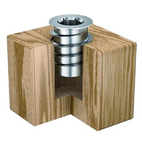 RAMPA® Made in Germany Steel Threaded Insert (50 pcs.) with hex Drive and Sealing Collar 8-32" Internal Thread (d), 8mm Diameter (D) X 12mm Length (L) Works Best in All Wood Materials and substrates.