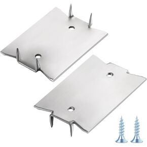 Wensilon(30 pcs) SS304 1.5X3 Inch 16-Gauge Anti-Nail Protection Plate Shield Stainless Steel, Nail Plate for Wood Studs, Steel Cable Wire Protector Plate with Sharp Pointed Prongs