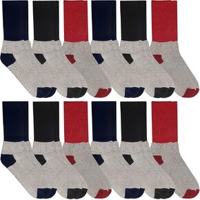 Yacht & Smith Womens Cotton Thermal Crew Socks, Cold Weather Boot Sock Bulk
