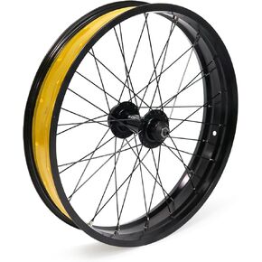ZTZ 20/26 x 4.0 inch Fat Tire Bike Front Wheel, Aluminum Alloy Bike Rim, 36H High-Strength Fat Bike Wheelset, 135mm Hub, 9mm Quick Release, Disc Brake, Perfect for Snow, Beach, eBikes