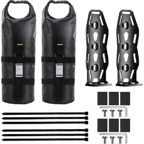 2 Pack Front Fork Bag, for Mountain Bike/Road Bike Waterproof Bag Roll Top Design Lightweight Bicycle Bag for Tools Cycling Fork Pack