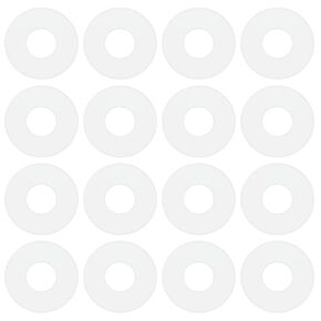 ECSiNG Pack of 100 Nylon Flat Washers M6 Nylon Washers Clear Flat Washer for Water Pipe Water Hose and Valves, 6.3mm ID 12mm OD 0.5mm Thickness