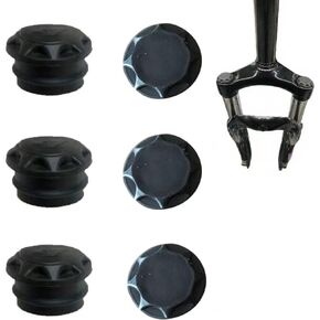 6 Pack Bike Suspension Fork Cap Rubber Dust Cover ID 19mm Protective Plug Shoulder Top Tips for Bike Front Forks Electric Bikes Ebike Oil and Air Shock Absorber Damper Montain Road MTB
