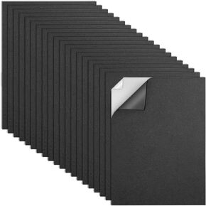 MEARCOOH 20Pack Black Self Adhesive Foam Sheets 6x9 Inch,1mm Sticky Eva Foam Paper for Crafts
